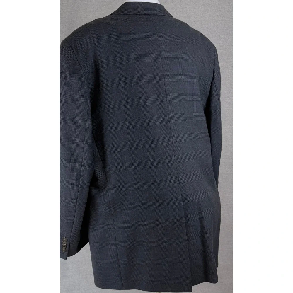 Chaps Ralph Lauren Mens 48T‎ Blue Glen Plaid 100% Wool Blazer Sport Coat Jacket